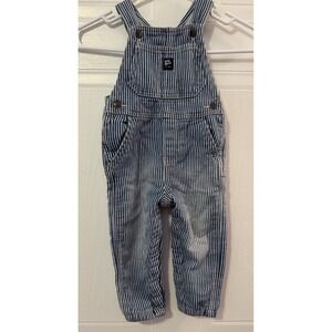 Oshkosh B'Gosh Vintage Denim Overalls Vestbak Blue Baby Size 24 Months